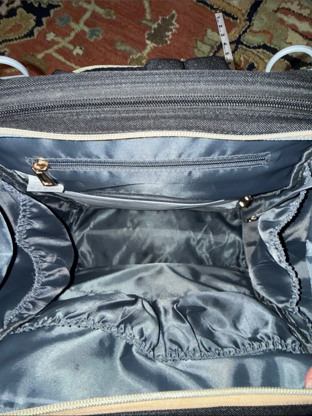 Citibab Black Travel Diaperbag Backpack with Tan Trim